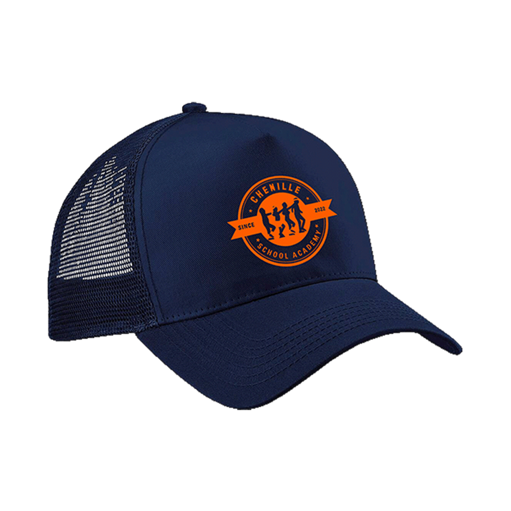 CASQUETTE TRUCKER BLEUE LOGO ORANGE CASQUETTE TRUCKER BLEUE LOGO ORANGE